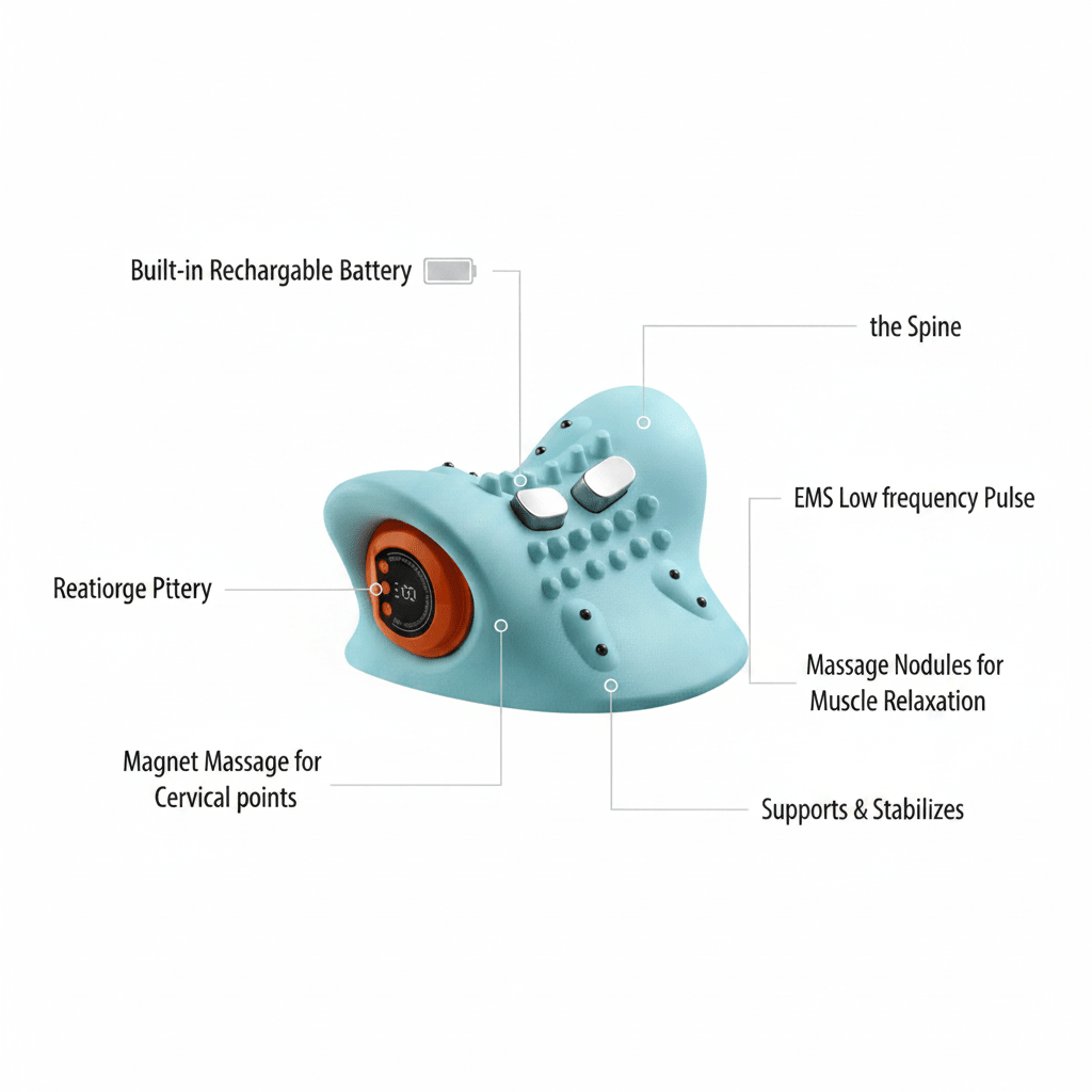 Vividro™ Pro — Neck Massager | TENS + Heat | 15 - Min Daily Relief - vividro